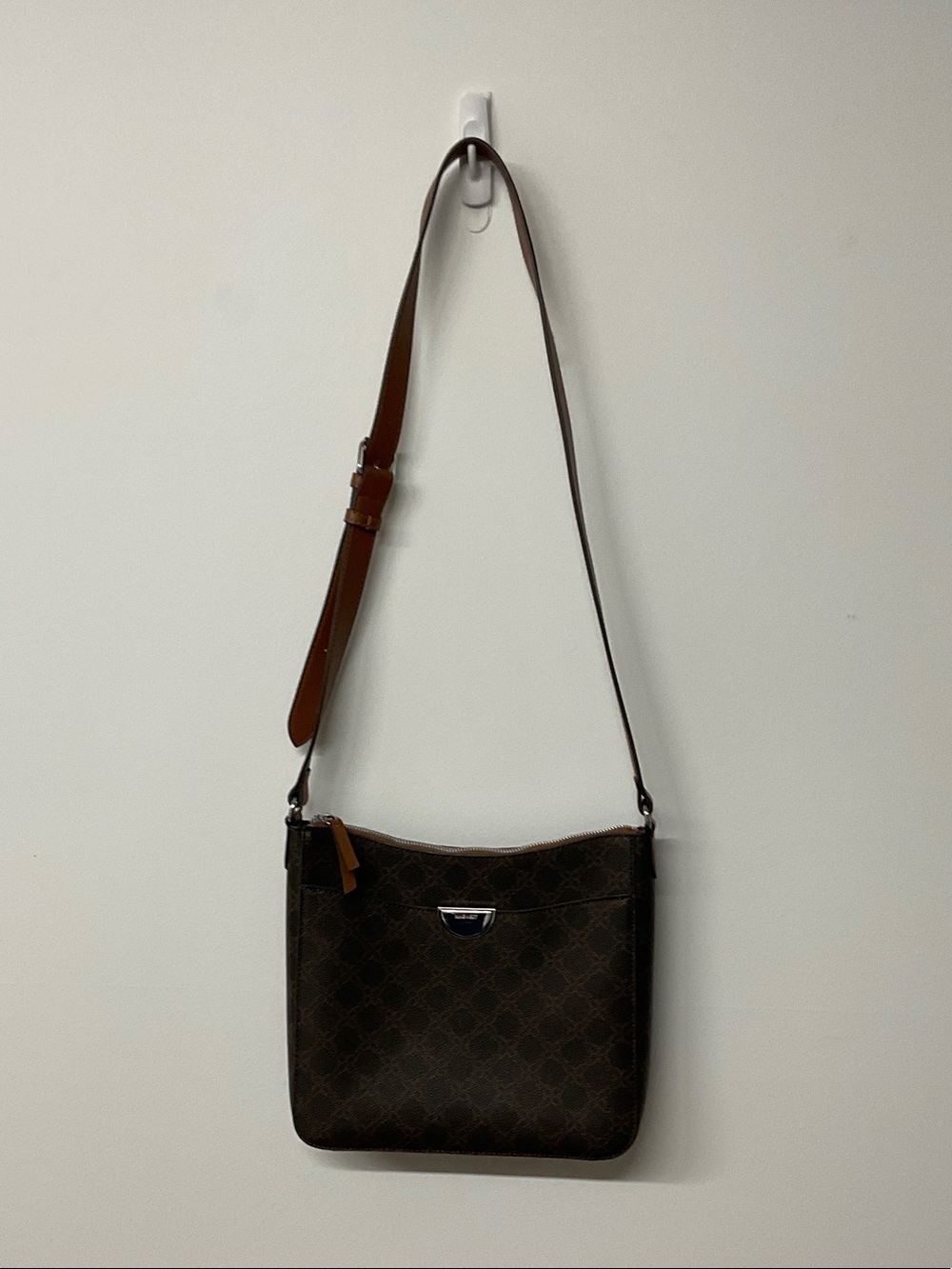 Nine West Brown Monogram Crossbody Bag